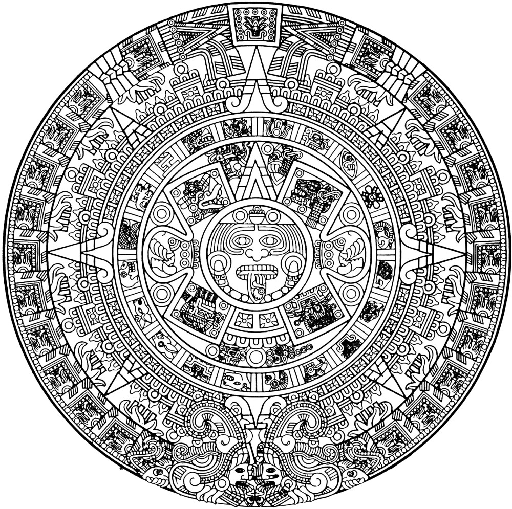 18 Inch Mayan Calendar Pattern